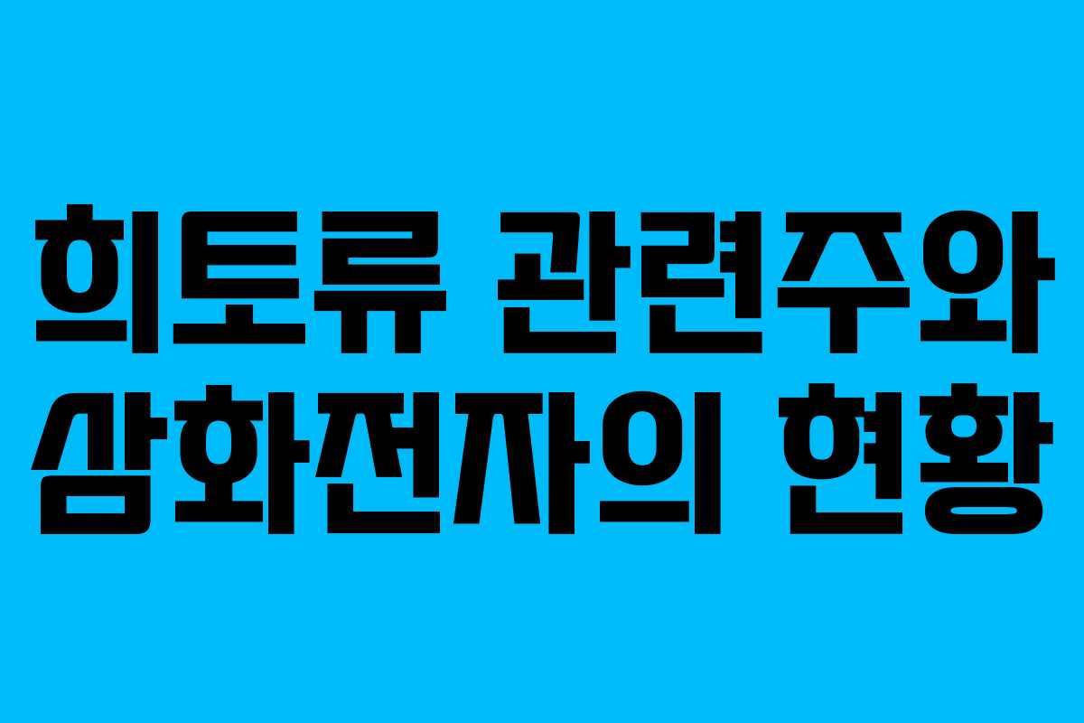 희토류 관련주와 삼화전자의 현황