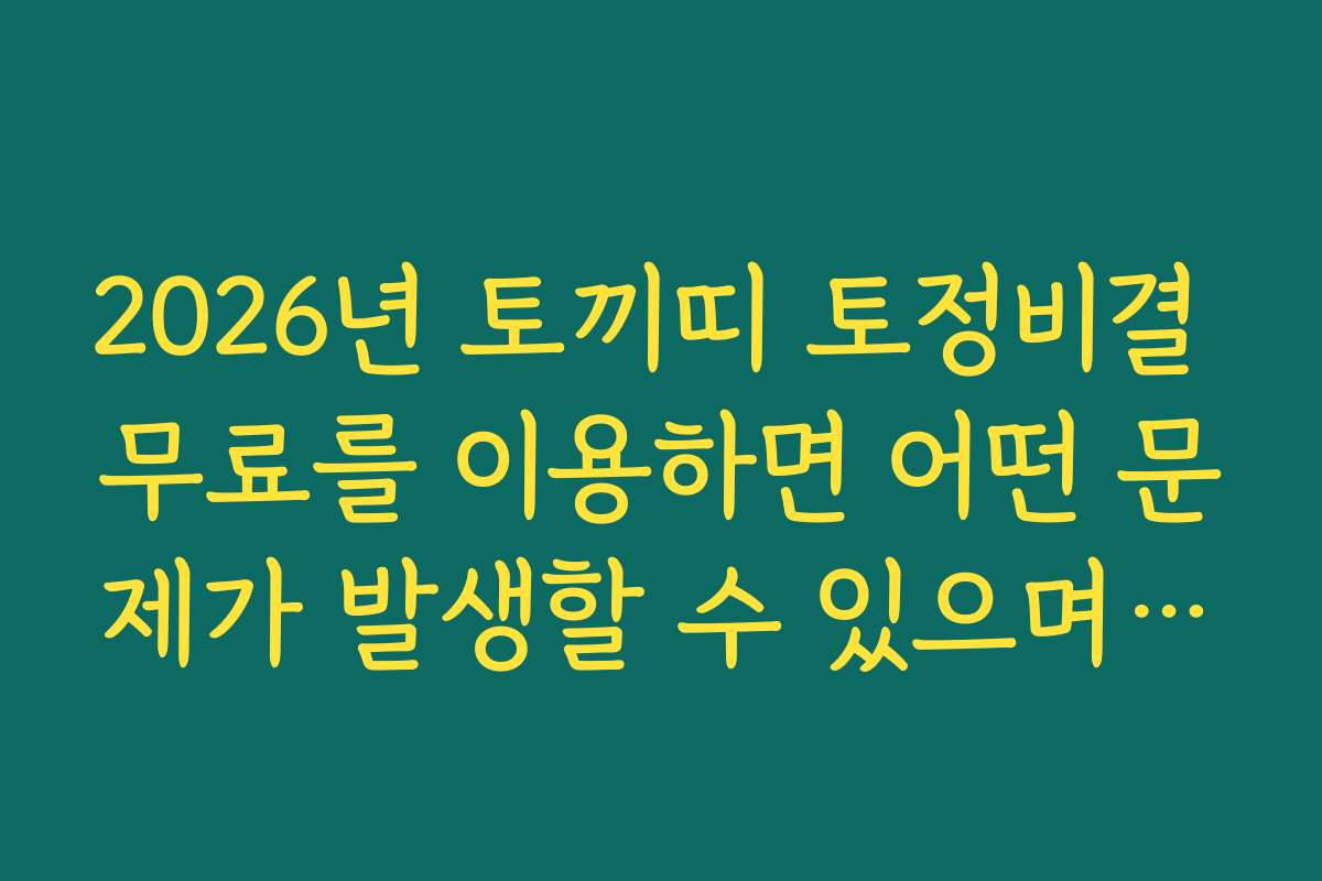 2026년 토끼띠 토정비결 무료를 이용하면 어떤 문제가 발생할 수 있으며 주의할 점은?