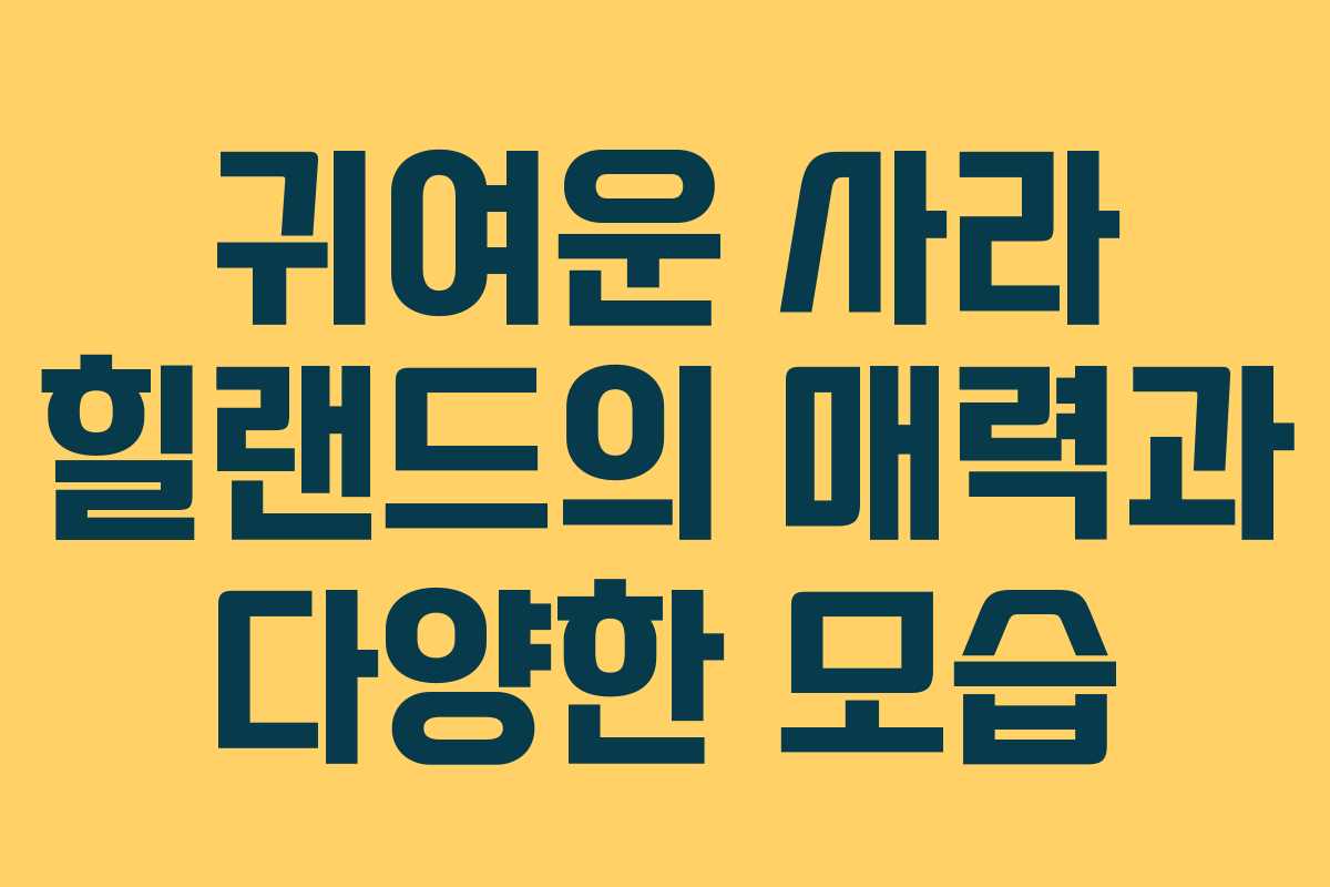 귀여운 사라 힐랜드의 매력과 다양한 모습