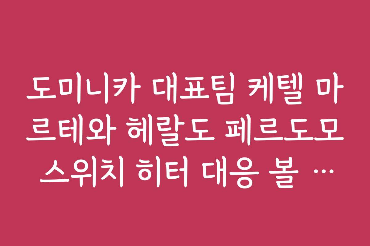 도미니카 대표팀 케텔 마르테와 헤랄도 페르도모 스위치 히터 대응 볼 배합