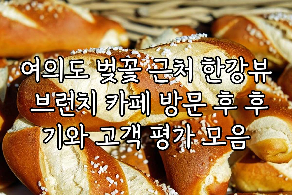 여의도 벚꽃 근처 한강뷰 브런치 카페 방문 후 후기와 고객 평가 모음
