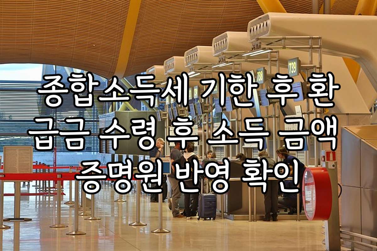 종합소득세 기한 후 환급금 수령 후 소득 금액 증명원 반영 확인