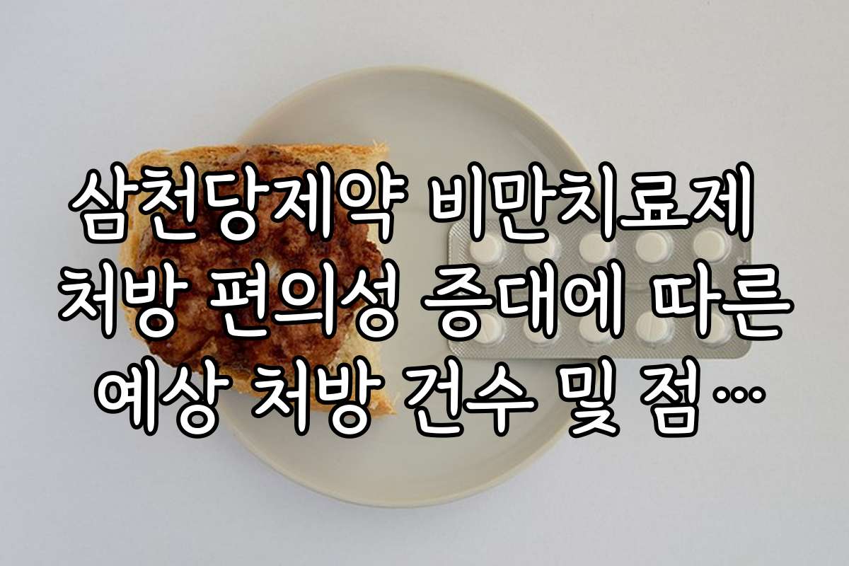 삼천당제약 비만치료제 처방 편의성 증대에 따른 예상 처방 건수 및 점유율 분석
