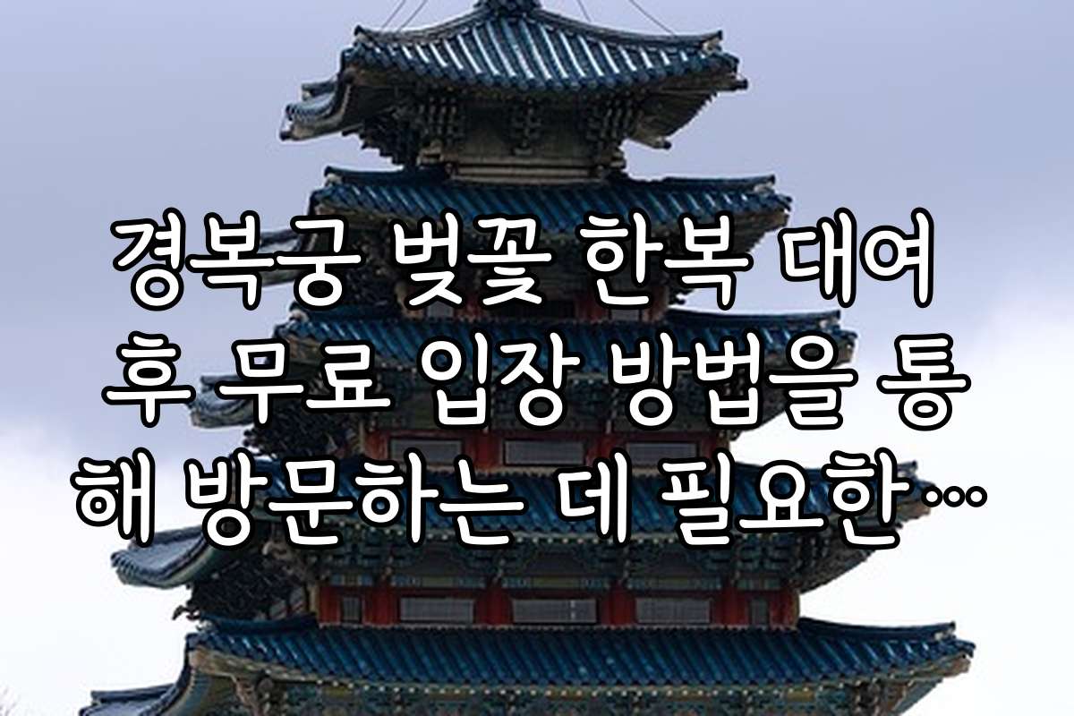 경복궁 벚꽃 한복 대여 후 무료 입장 방법을 통해 방문하는 데 필요한 자격과 조건 상세 설명