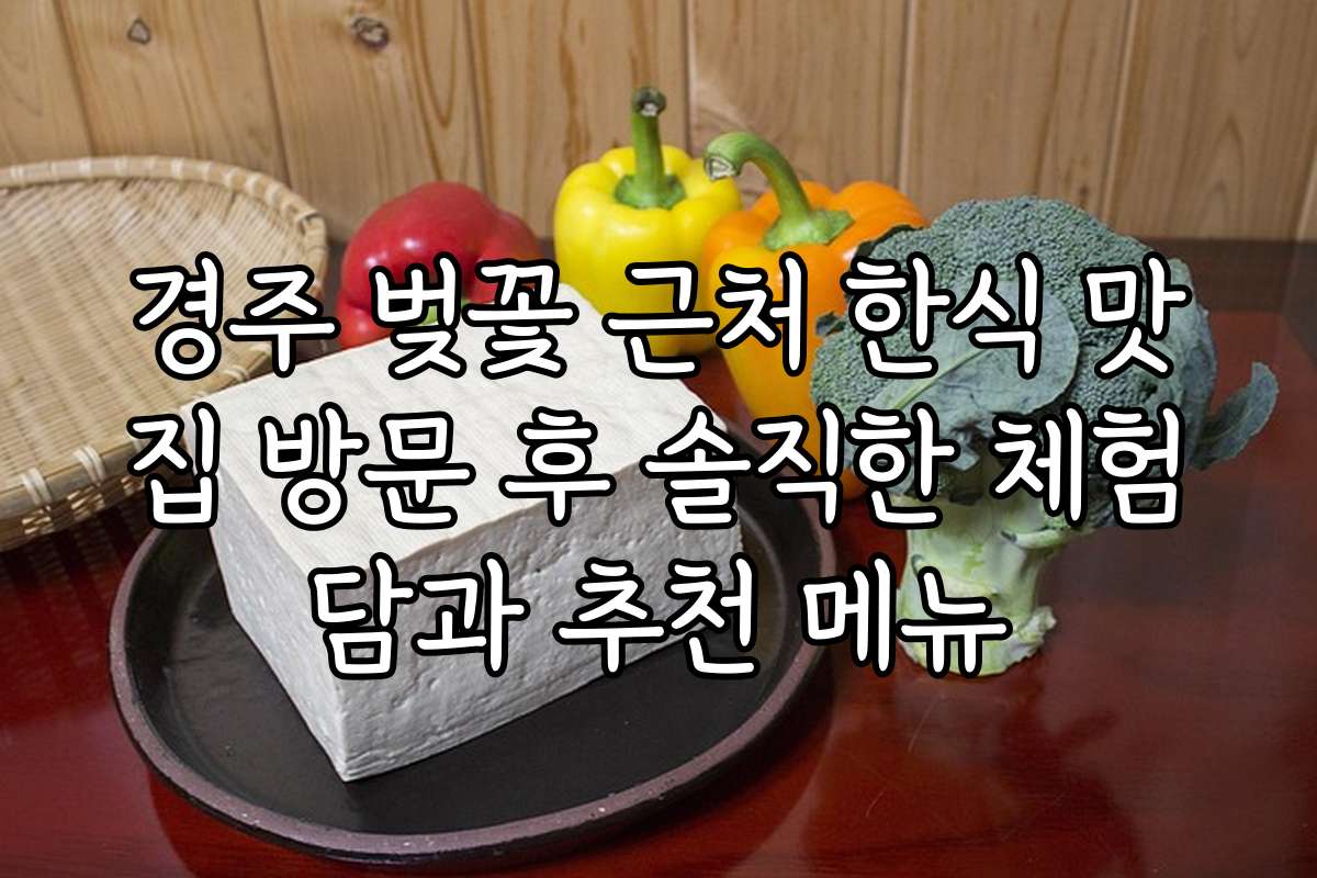 경주 벚꽃 근처 한식 맛집 방문 후 솔직한 체험담과 추천 메뉴