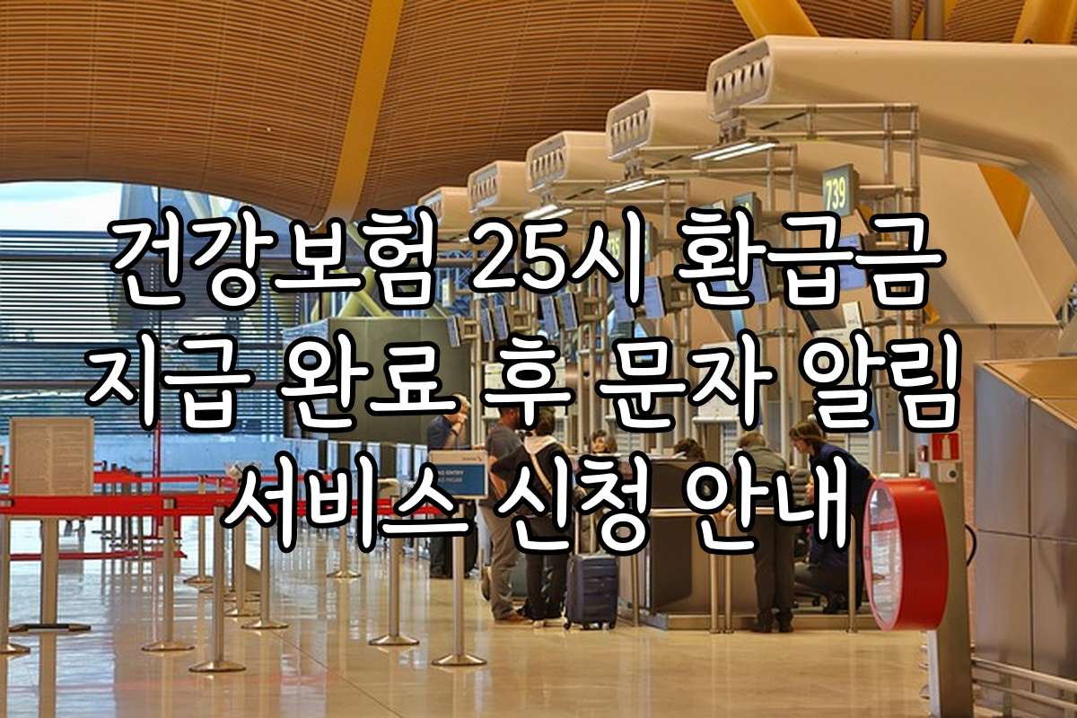 건강보험 25시 환급금 지급 완료 후 문자 알림 서비스 신청 안내