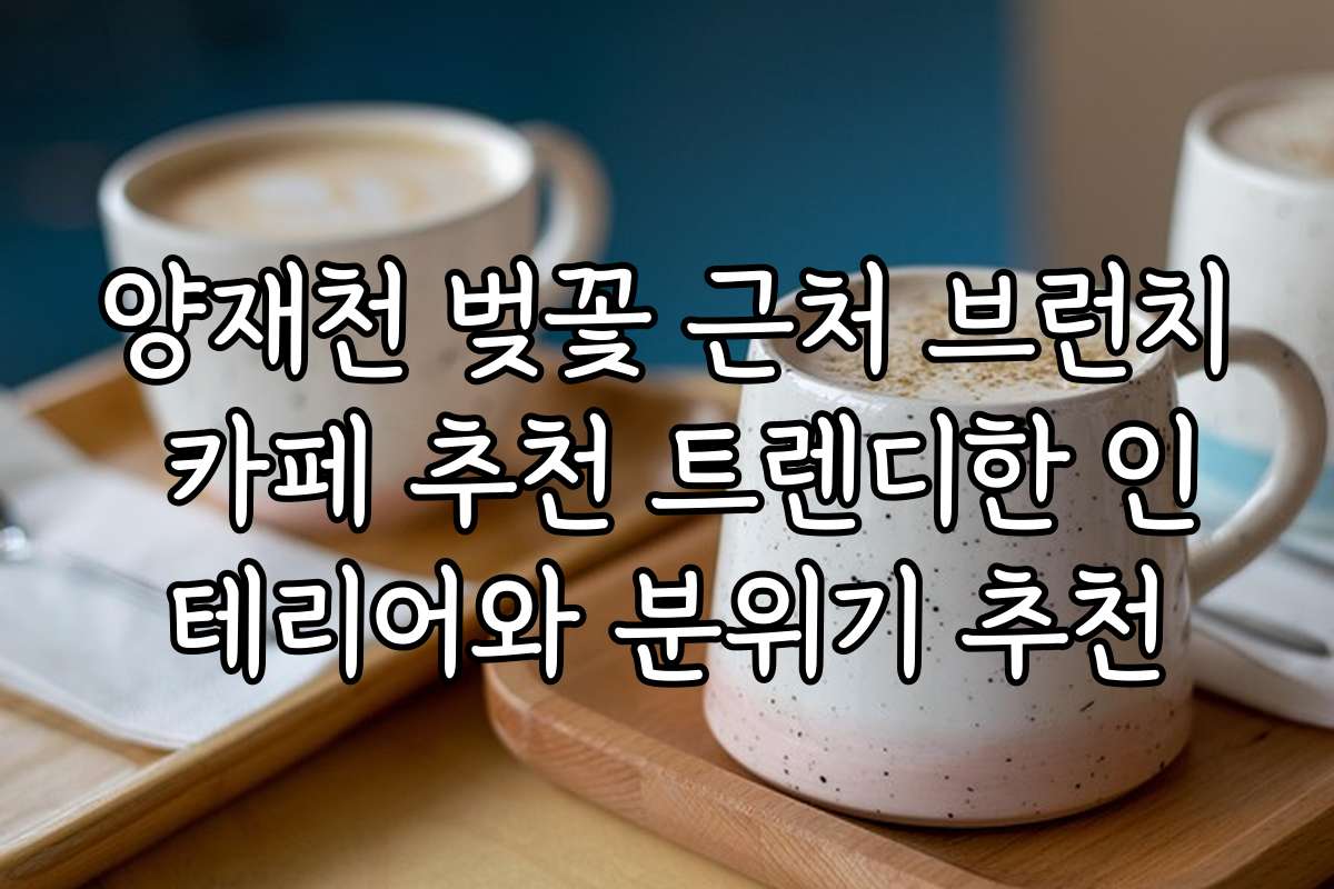 양재천 벚꽃 근처 브런치 카페 추천 트렌디한 인테리어와 분위기 추천