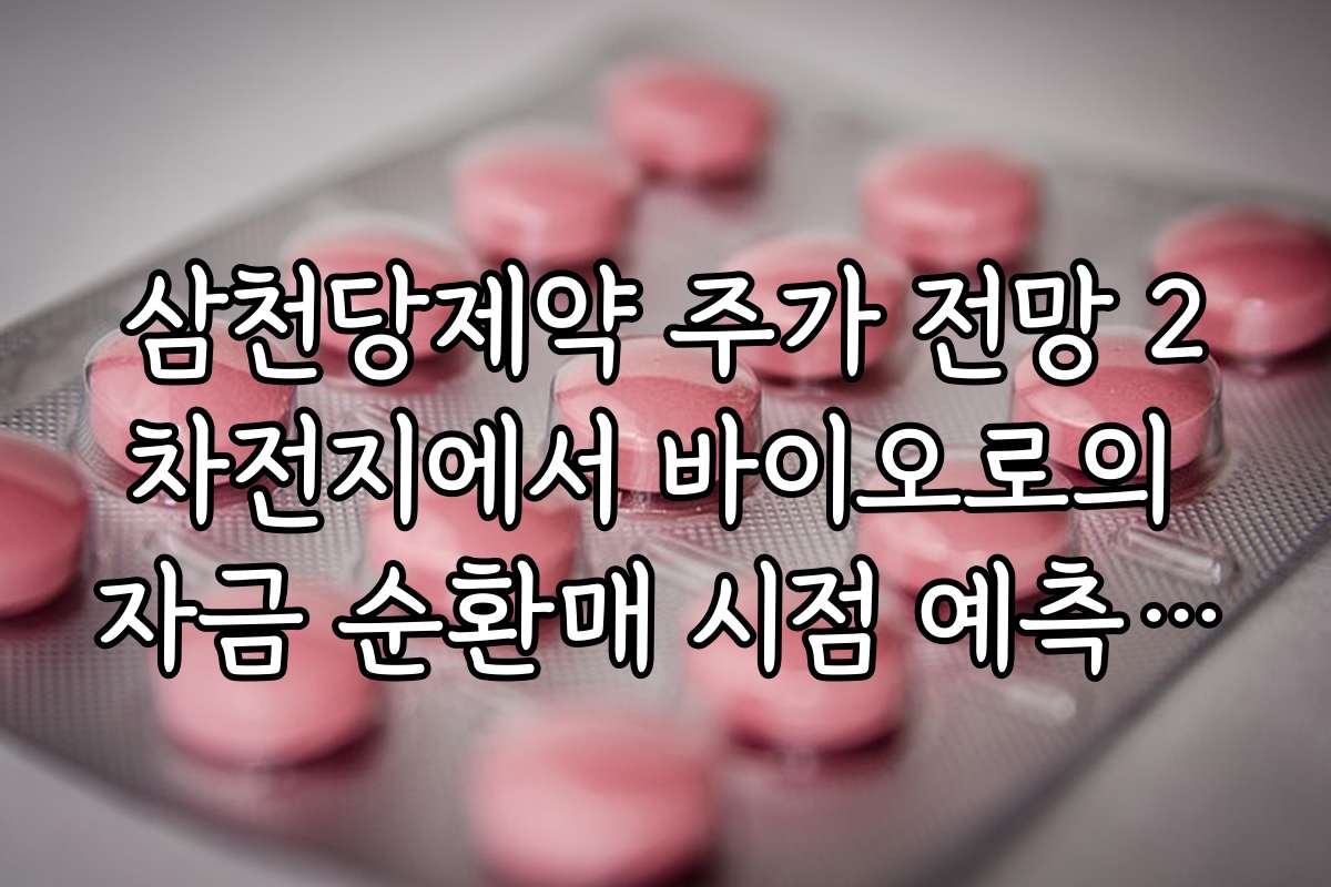 삼천당제약 주가 전망 2차전지에서 바이오로의 자금 순환매 시점 예측 가이드
