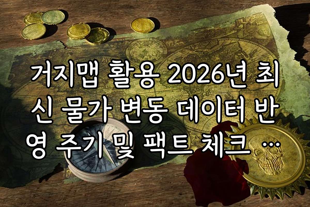 거지맵 활용 2026년 최신 물가 변동 데이터 반영 주기 및 팩트 체크 보고
