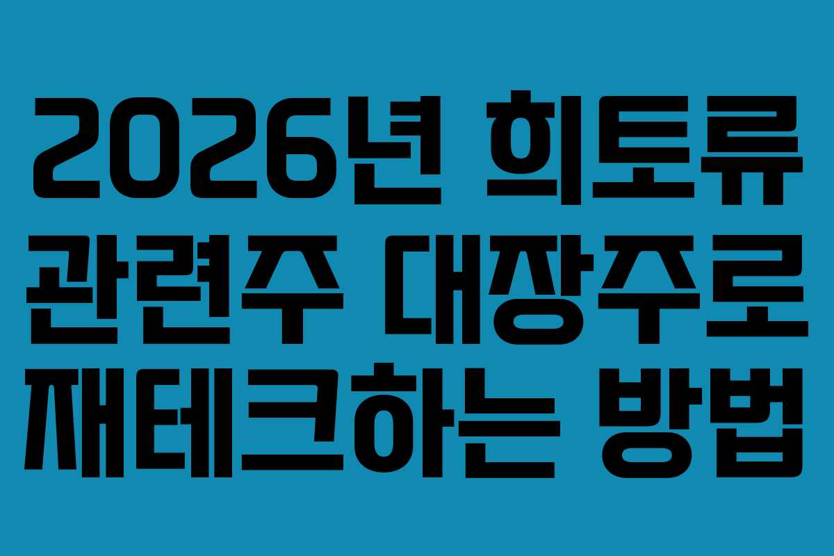 2026년 희토류 관련주 대장주로 재테크하는 방법