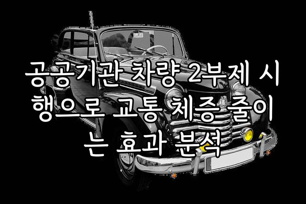 공공기관 차량 2부제 시행으로 교통 체증 줄이는 효과 분석