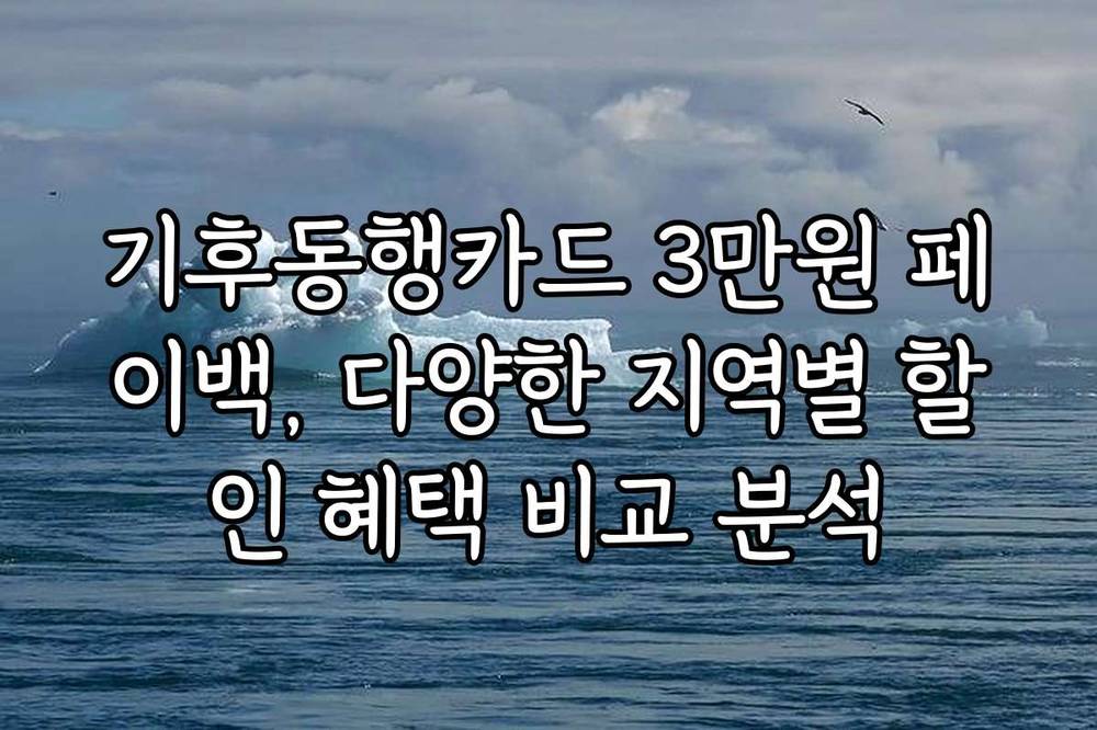 기후동행카드 3만원 페이백, 다양한 지역별 할인 혜택 비교 분석