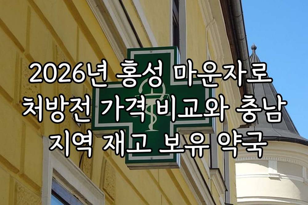 2026년 홍성 마운자로 처방전 가격 비교와 충남 지역 재고 보유 약국