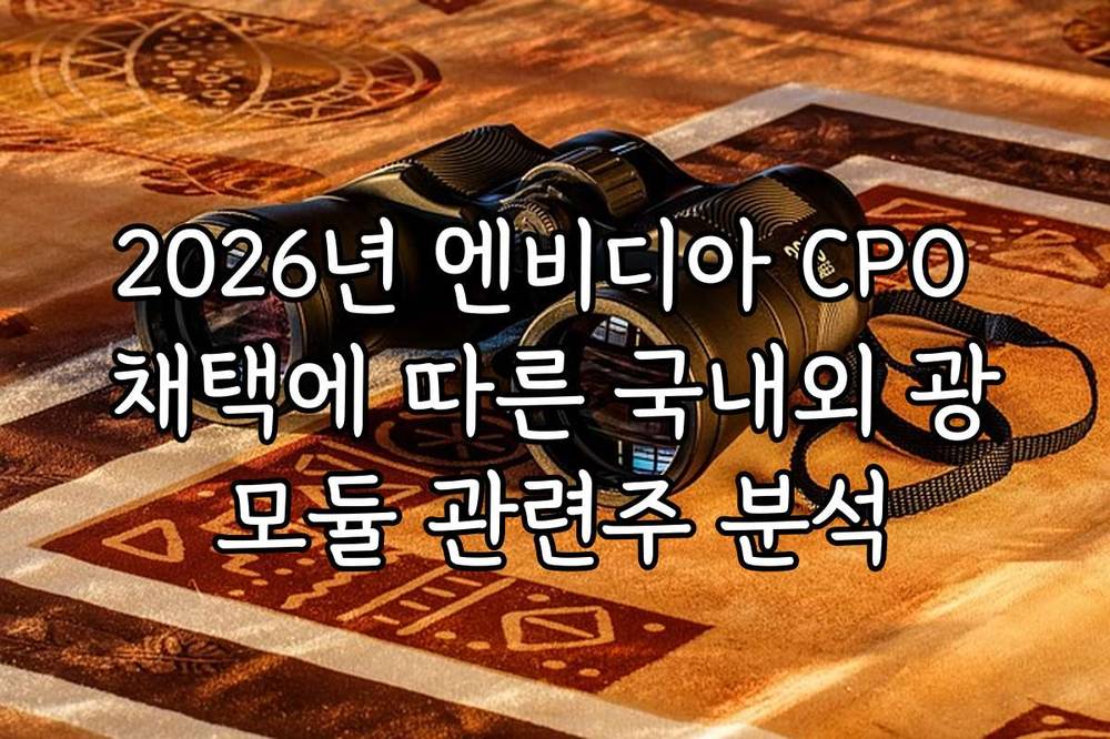 2026년 엔비디아 CPO 채택에 따른 국내외 광모듈 관련주 분석