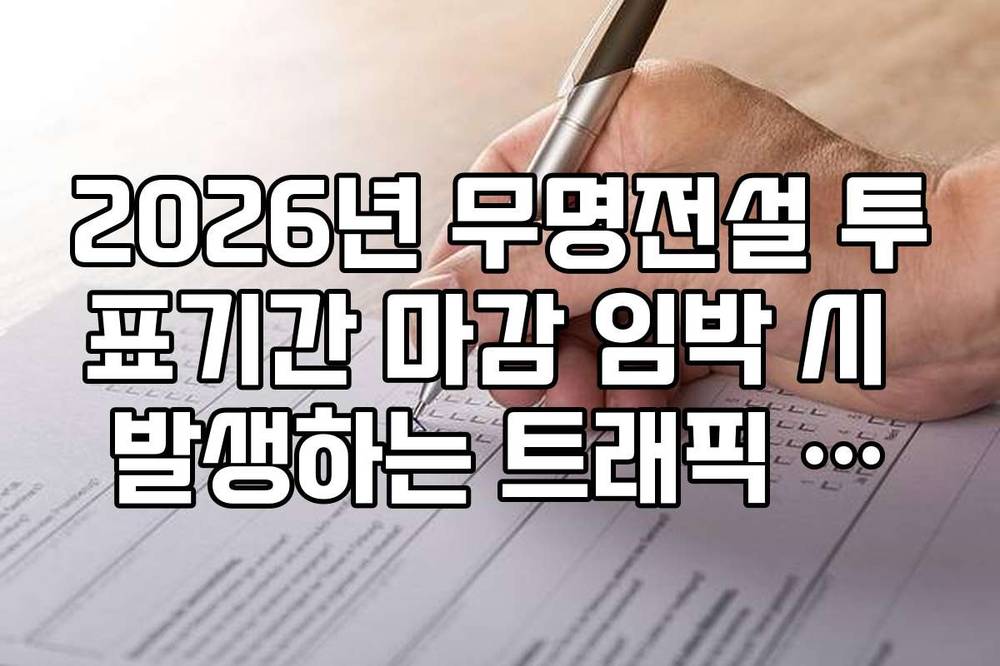 2026년 무명전설 투표기간 마감 임박 시 발생하는 트래픽 지연 대처
