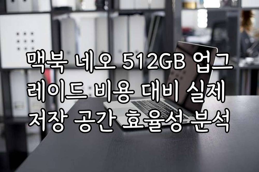 맥북 네오 512GB 업그레이드 비용 대비 실제 저장 공간 효율성 분석