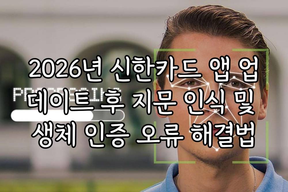2026년 신한카드 앱 업데이트 후 지문 인식 및 생체 인증 오류 해결법