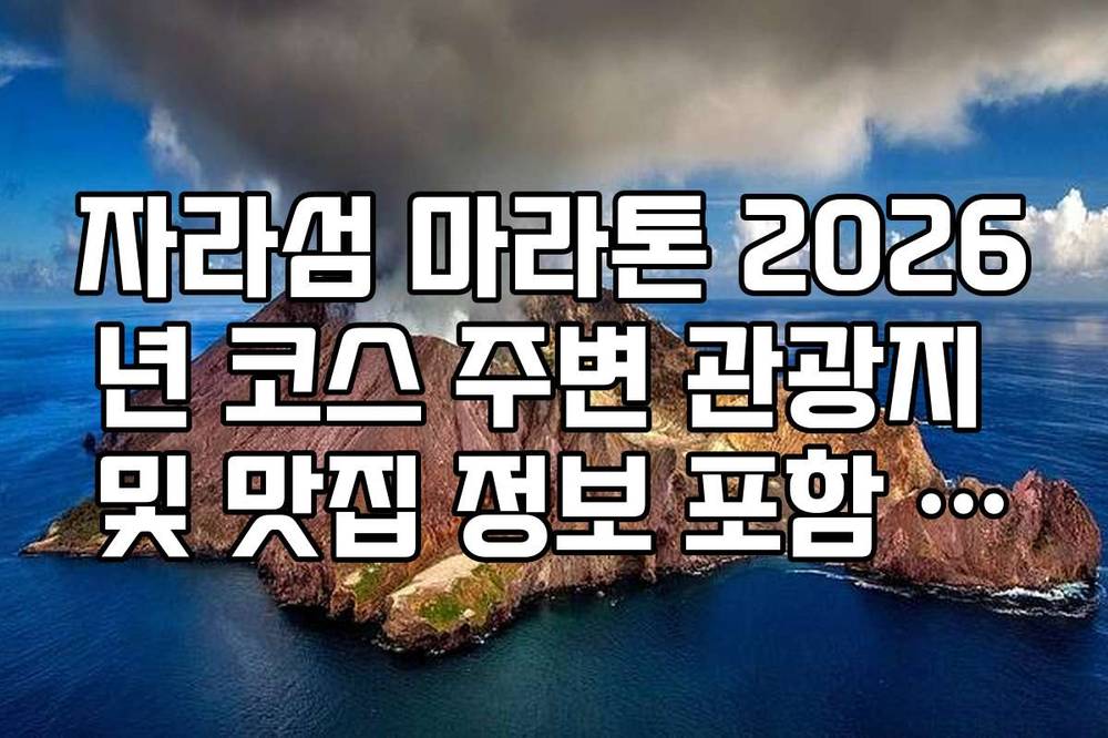 자라섬 마라톤 2026년 코스 주변 관광지 및 맛집 정보 포함 가이드