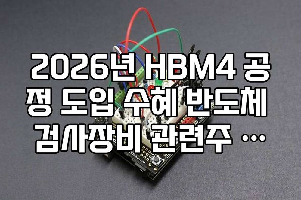 2026년 HBM4 공정 도입 수혜 반도체 검사장비 관련주 리스트