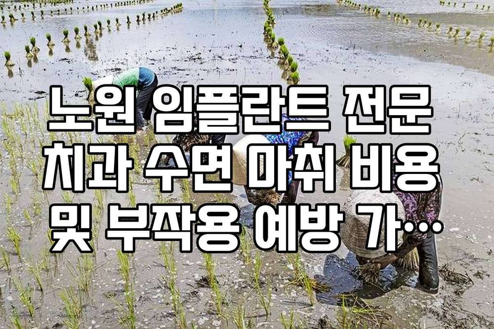 노원 임플란트 전문 치과 수면 마취 비용 및 부작용 예방 가이드