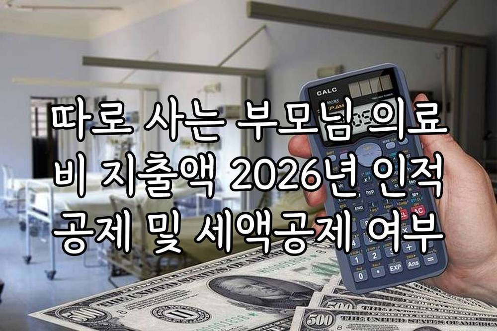 따로 사는 부모님 의료비 지출액 2026년 인적공제 및 세액공제 여부