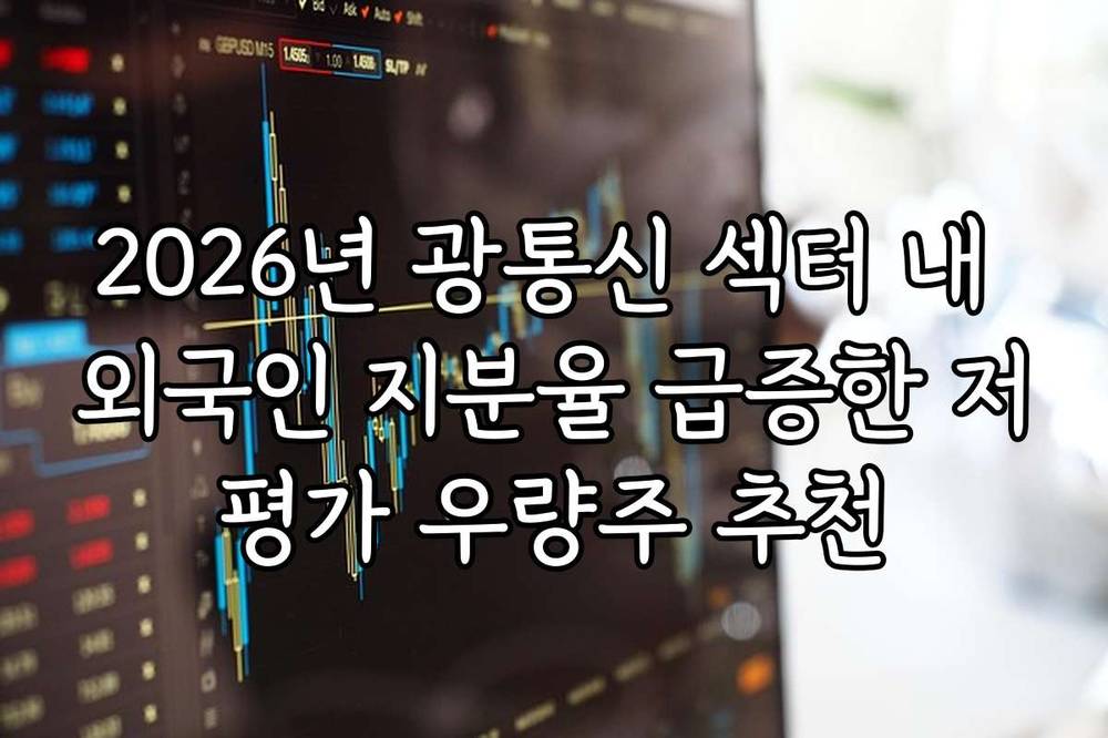 2026년 광통신 섹터 내 외국인 지분율 급증한 저평가 우량주 추천