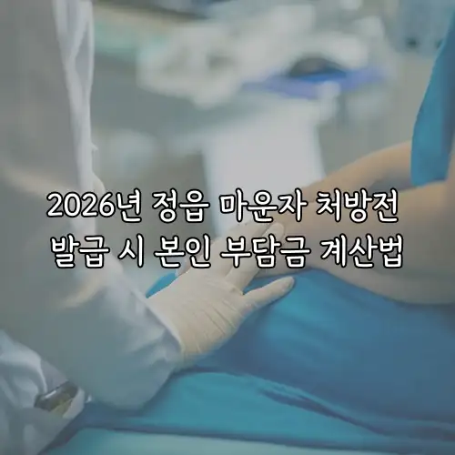 2026년 정읍 마운자 처방전 발급 시 본인 부담금 계산법