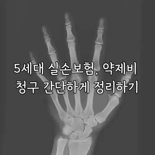 5세대 실손보험, 약제비 청구 간단하게 정리하기