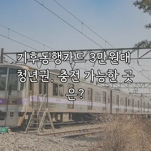 기후동행카드 3만원대 청년권, 충전 가능한 곳은?