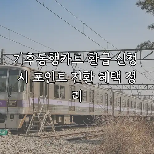 기후동행카드 환급 신청 시 포인트 전환 혜택 정리