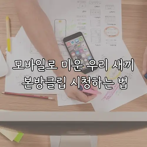 모바일로 미운 우리 새끼 본방클립 시청하는 법