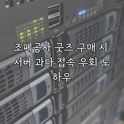 조폐공사 굿즈 구매 시 서버 과다 접속 우회 노하우