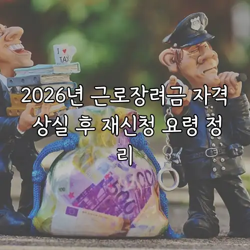 2026년 근로장려금 자격 상실 후 재신청 요령 정리