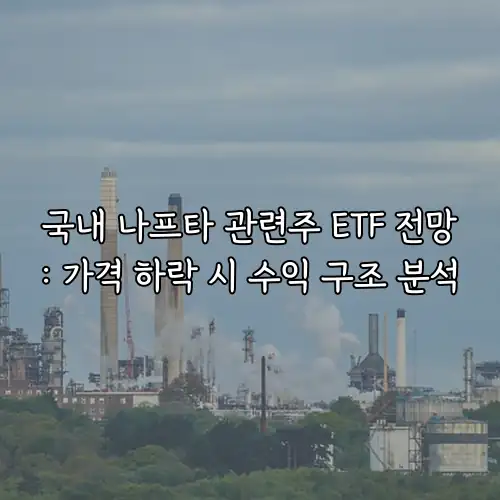 국내 나프타 관련주 ETF 전망: 가격 하락 시 수익 구조 분석