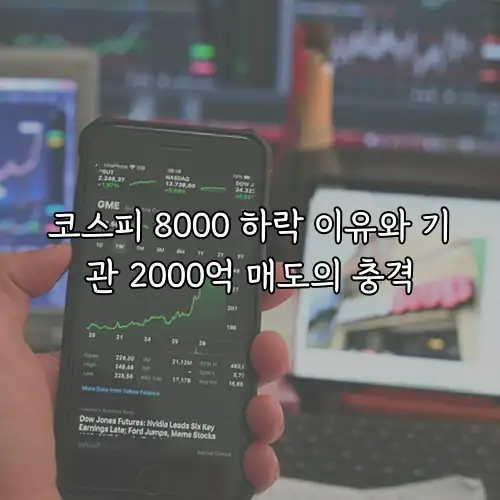 코스피 8000 하락 이유와 기관 2000억 매도의 충격