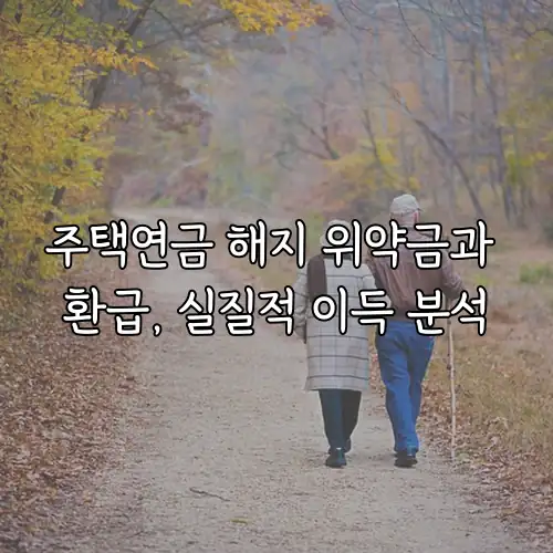 주택연금 해지 위약금과 환급, 실질적 이득 분석
